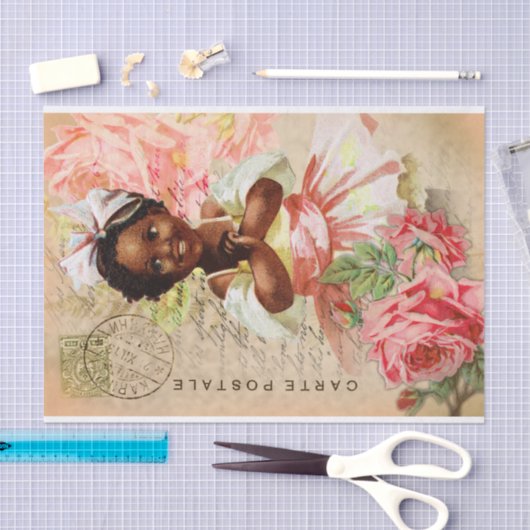  Briefkaart voor baby's - Weefpapier Tissuepapier (Craft)