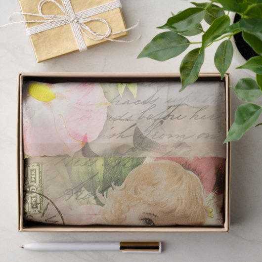  Briefkaart voor baby's - Weefpapier Tissuepapier