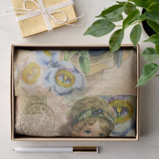  Briefkaart voor baby's - Weefpapier Tissuepapier (Geschenk)