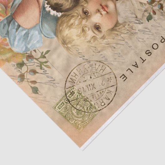 Briefkaart voor baby's - Weefselpapier Tissuepapier (Detail)