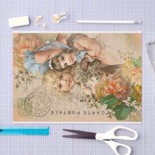 Briefkaart voor baby's - Weefselpapier Tissuepapier (Craft)