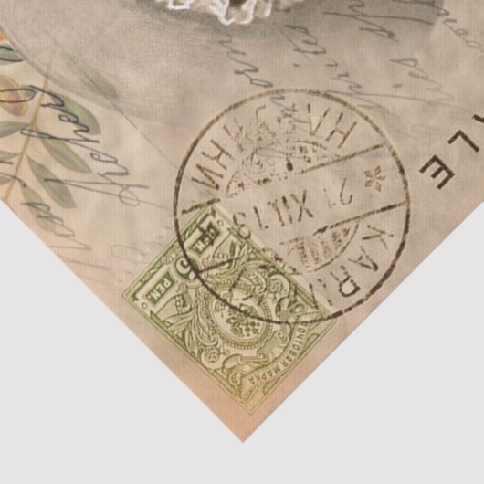 Briefkaart voor baby's - Weefselpapier Tissuepapier (Detail)