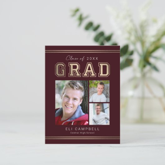 Briefkaart voor bekendmaking Afstuderen van Bright (Staand voorkant)