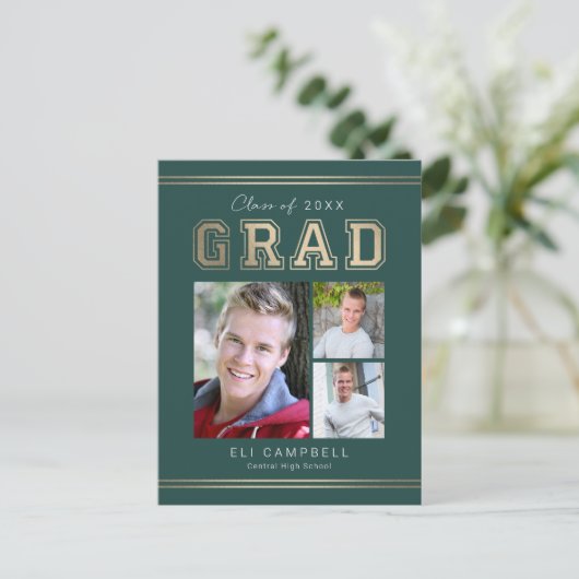 Briefkaart voor bekendmaking Afstuderen van Bright (Staand voorkant)