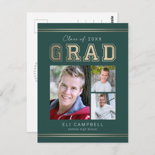 Briefkaart voor bekendmaking Afstuderen van Bright (Voorkant / Achterkant)