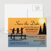 Briefkaart voor bekendmaking van creatieve gezinsh (Voorkant / Achterkant)