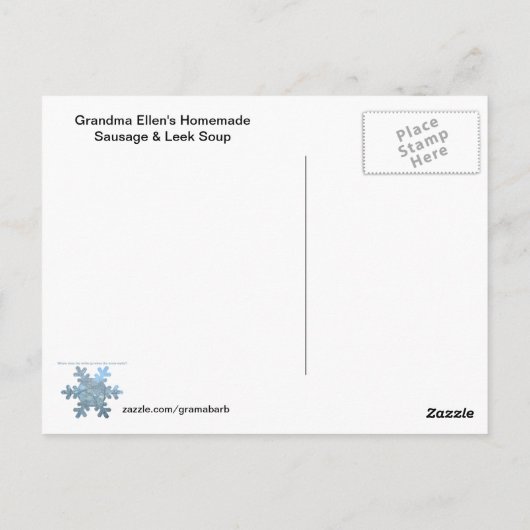 Briefkaart voor besparen en oogsten (Achterkant)