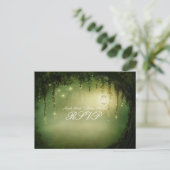 Briefkaart voor betoverend bosrijke Rustic RSVP We (Staand voorkant)