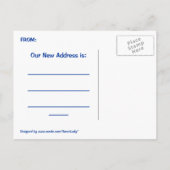 Briefkaart voor bewegende aankondiging (Achterkant)