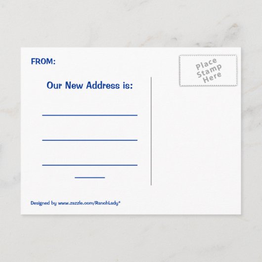 Briefkaart voor bewegende aankondiging (Achterkant)