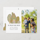 Briefkaart voor bewegende aankondiging | Nieuwe bu (Voorkant / Achterkant)