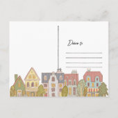 Briefkaart voor bewegende aankondiging | Nieuwe bu (Achterkant)