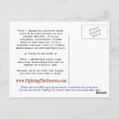 Briefkaart voor bewustmaking van diabetes (Achterkant)