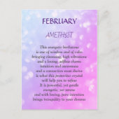 Briefkaart voor Birthstone Amethyst-ontwerp februa (Voorkant)