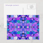 Briefkaart voor blauw Museum Crystals (Voorkant / Achterkant)