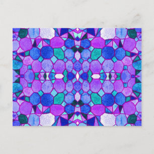 Briefkaart voor blauw Museum Crystals