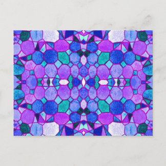 Briefkaart voor blauw Museum Crystals