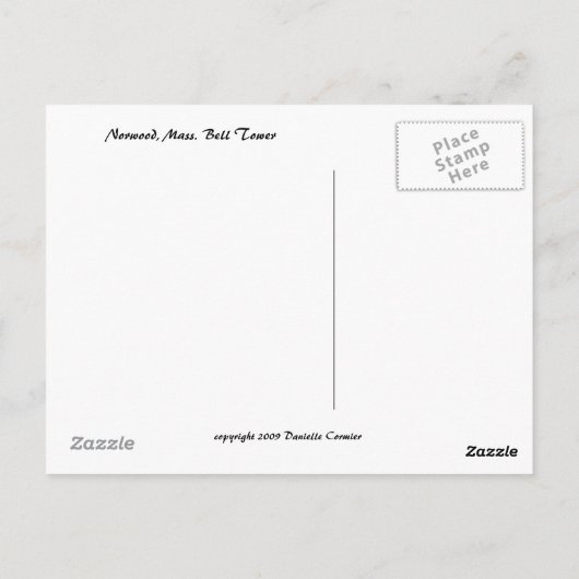 Briefkaart voor bleektower (Achterkant)