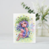 Briefkaart voor bloeiende bloemen (Staand voorkant)