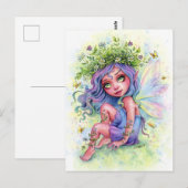 Briefkaart voor bloeiende bloemen (Voorkant / Achterkant)