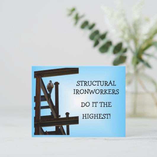 Briefkaart voor bouwkundig personeel (Staand voorkant)