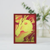 Briefkaart voor brandpaarden (Staand voorkant)