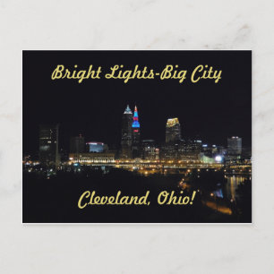 Briefkaart voor Bright Lichten Cleveland Ohio