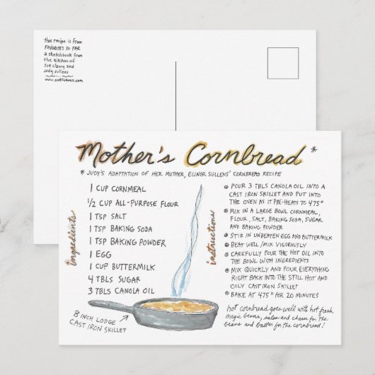 Briefkaart voor broodwinning moeder (Voorkant / Achterkant)