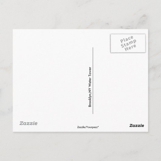 Briefkaart voor Brooklyn Water Tower (Achterkant)