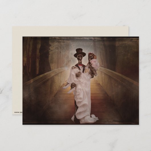 briefkaart voor bruid en bruidegom (Voorkant / Achterkant)