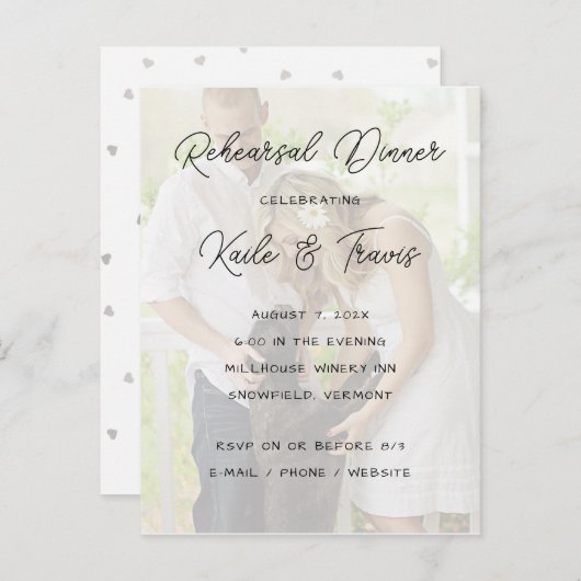 Briefkaart voor bruiloft (Voorkant / Achterkant)