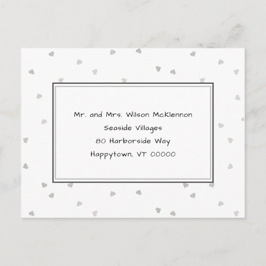 Briefkaart voor bruiloft (Achterkant)