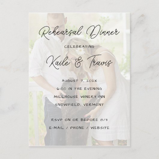 Briefkaart voor bruiloft (Voorkant)