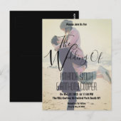 Briefkaart voor bruiloft met fotobudget (Voorkant / Achterkant)