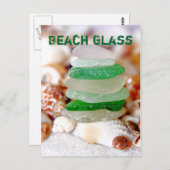Briefkaart voor buisglas en zeeschelpen (Voorkant / Achterkant)