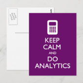 Briefkaart voor calm do Analytics (Voorkant / Achterkant)