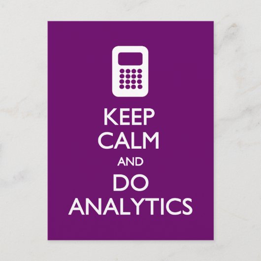 Briefkaart voor calm do Analytics (Voorkant)