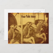  Briefkaart voor carrouselpaarden (Voorkant / Achterkant)