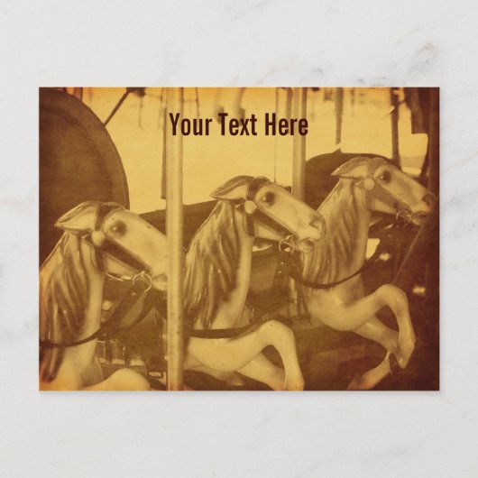  Briefkaart voor carrouselpaarden (Voorkant)
