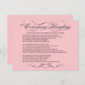 Briefkaart voor Ceremony Reading (Voorkant / Achterkant)