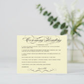 Briefkaart voor Ceremony Reading (Staand voorkant)