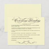 Briefkaart voor Ceremony Reading (Voorkant / Achterkant)