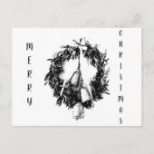 **BRIEFKAART VOOR CHRISTMAS** ZWARTE/WITTE WISSEN FEESTDAGENKAART (Voorkant)