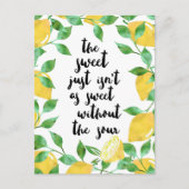 Briefkaart voor citaten van zoete en zure citaten (Voorkant)