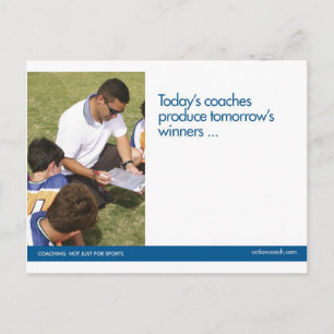 Briefkaart voor coaching Sport