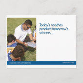 Briefkaart voor coaching Sport (Voorkant)