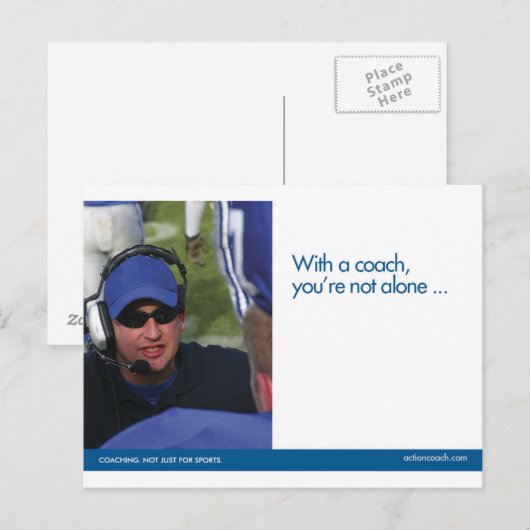 Briefkaart voor coaching Sport (Voorkant / Achterkant)
