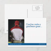 Briefkaart voor coaching Sport (Voorkant / Achterkant)