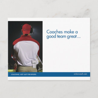Briefkaart voor coaching Sport