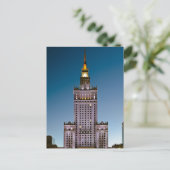 Briefkaart voor cultuur en wetenschap van Warschau (Staand voorkant)